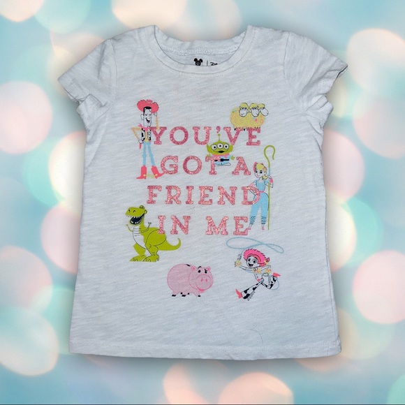 Disney Toy Story Toddler Girl’s Glitter Tee Shirt Top Size 24 Months